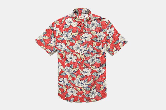 Faherty Short-Sleeve Reverse Print Coast Shirt