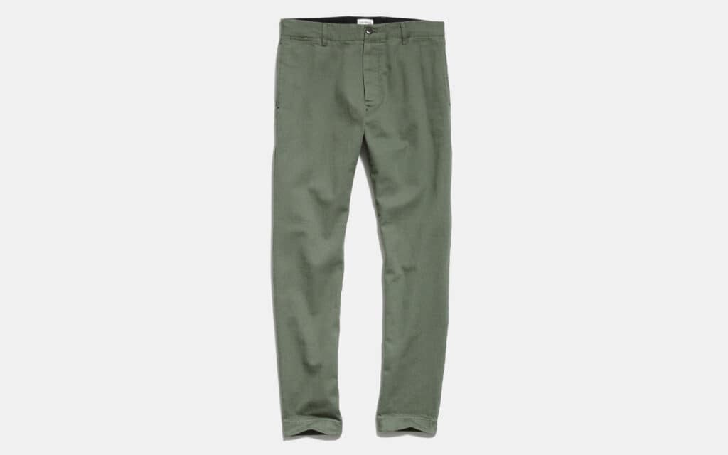 Todd Snyder Japanese Selvedge Chino Pant in Olive