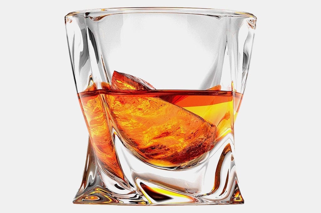 James Bentley vRide Scotch Glasses,Diamond Whiskey Glass,Bourbon Glasses Set+Free Ice Cube Trays Silicone Heavy Unique Rocks Glass Luxury Hand Made