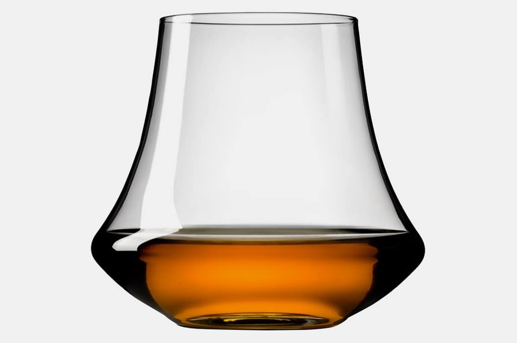 Whiskey Glass with Insulated Stainless Steel Sleeve, 12 Ounces (Natural