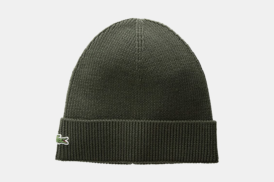 Lacoste Ribbed Wool Beanie