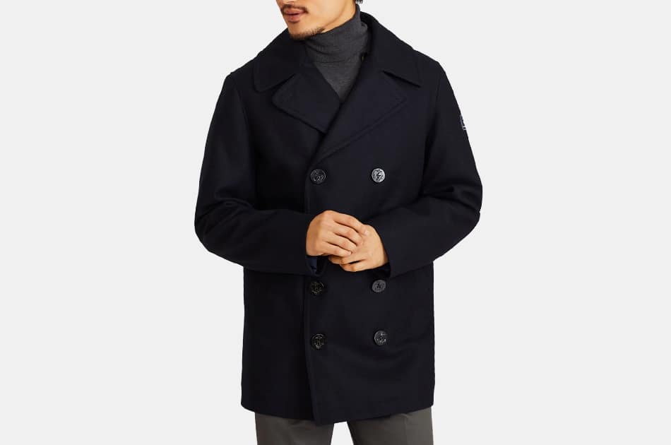 brooks brothers peacoat mens