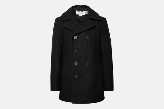 Schott Melton Wool-Blend Peacoat