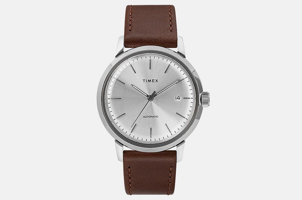 Timex Marlin Automatic Leather Strap Watch