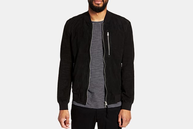 AllSaints Kemble Suede Bomber Jacket