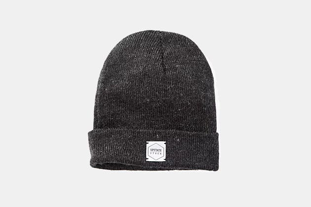 black wooly hat