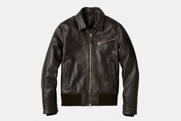 Bonobos Leather Bomber Jacket
