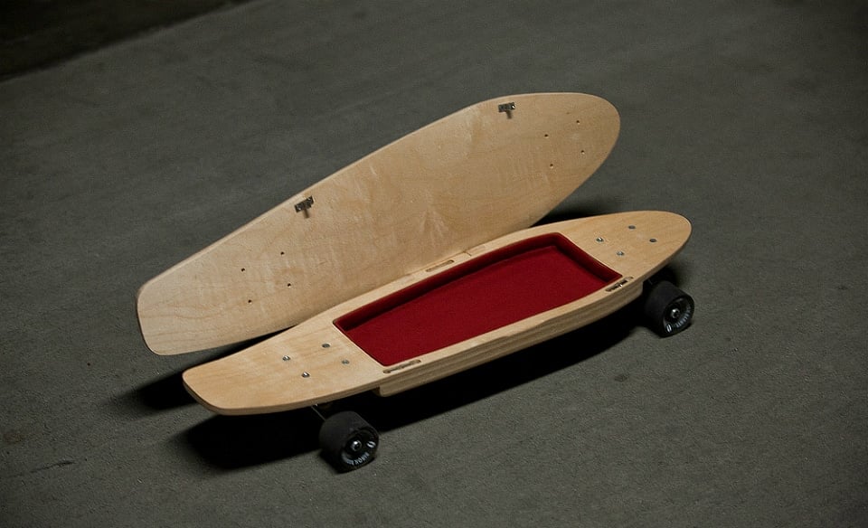 BriefSkate Mini V2 Skateboard with storage