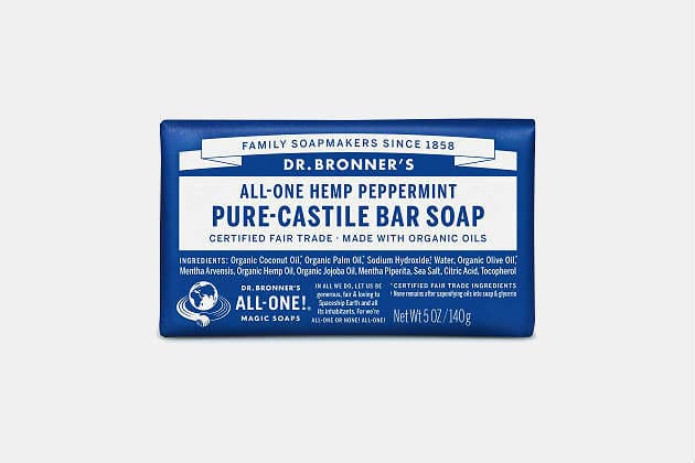 Dr. Bronner's Pure Castile Peppermint Bar Soap