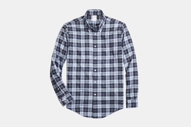 Brooks Brothers Regent Fit Plaid Flannel Sport Shirt
