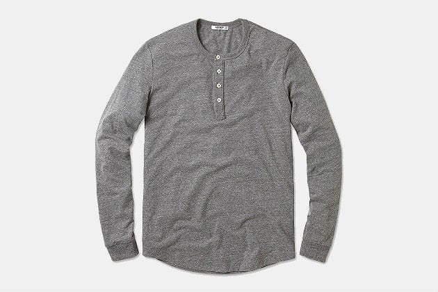 Buck Mason Curved Hem Henley