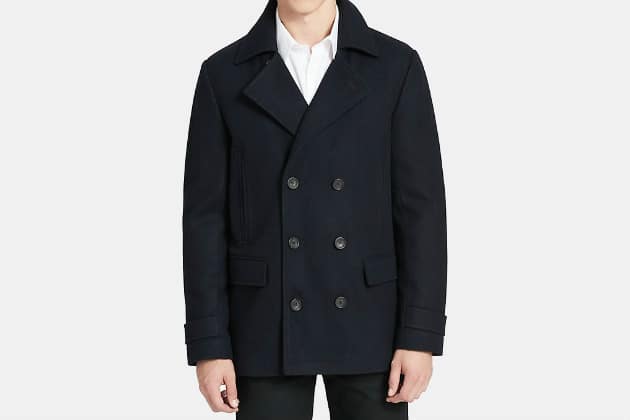 Calvin Klein Wool Blend Peacoat
