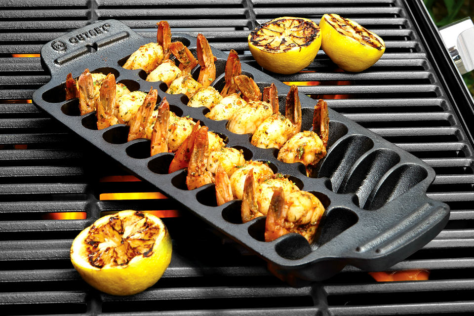 Outset Cast Iron Shrimp Grill Pan