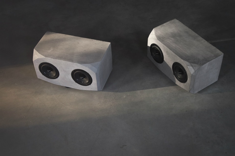 Brutalist-Lab Titan Concrete Speakers