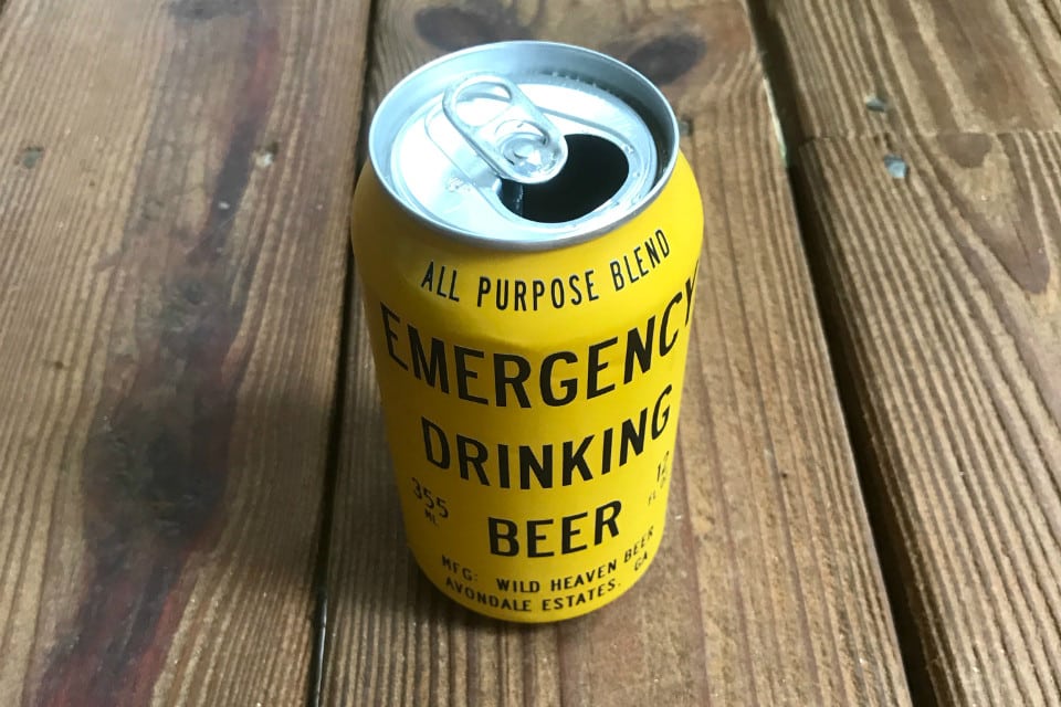 Emergency Drinking Beer in a Can