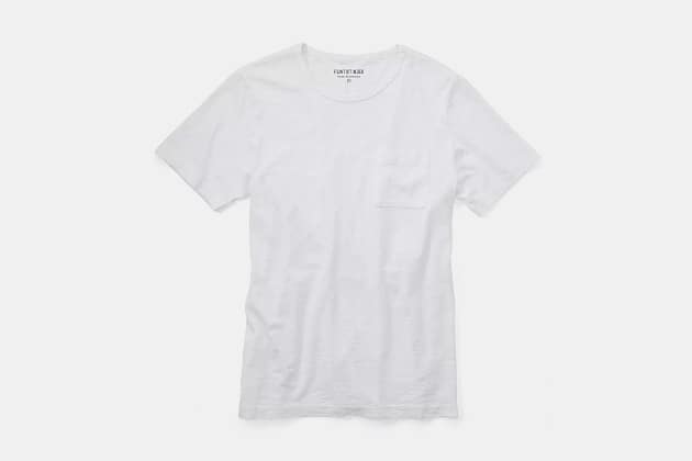 Flint and Tinder Slub Pocket Tee in White