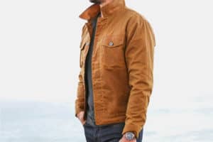Flint and Tinder Flannel-Lined Waxed Trucker Jacket | GearMoose