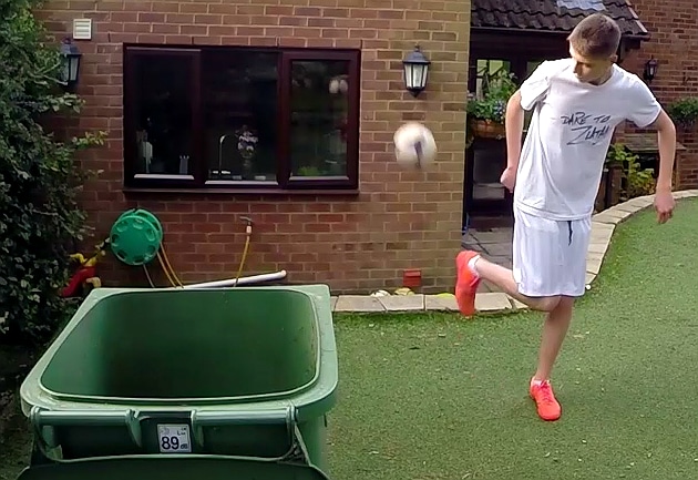 Football Bin Trick Shots