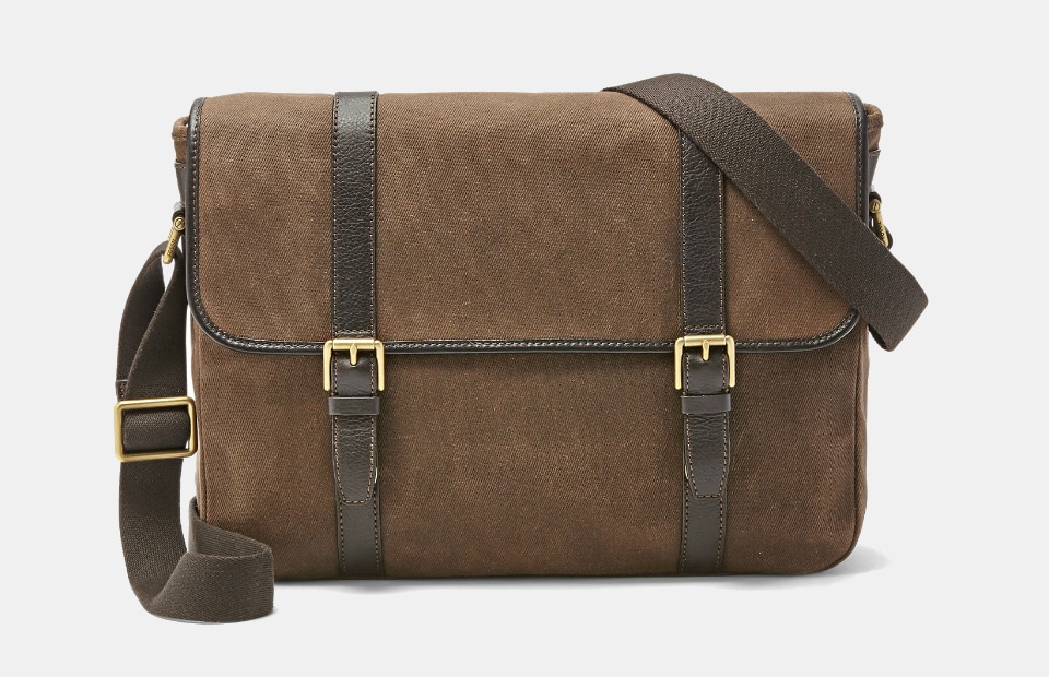 buckle messenger bag