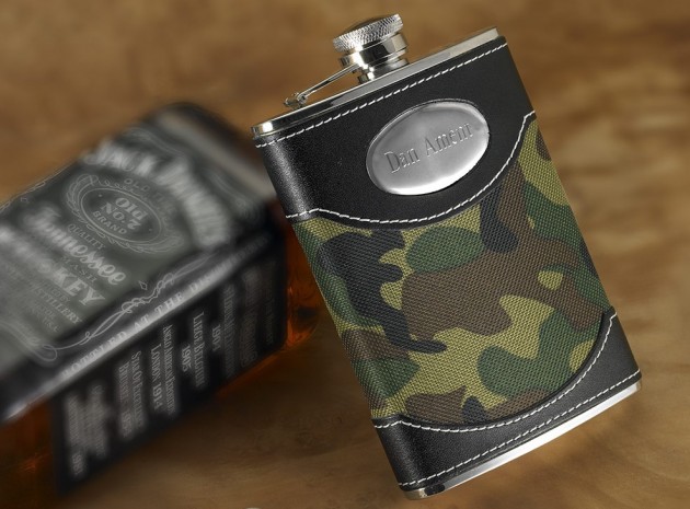 personolized camo flask