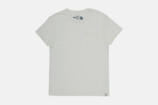 Grayers Madison Jaspe Loose Knit Pocket Tee in Optical White