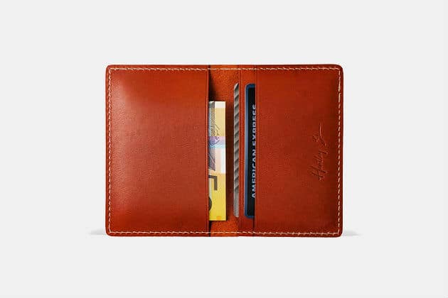 Umoven Men's Slim Leather Bifold Minimalist Wallet