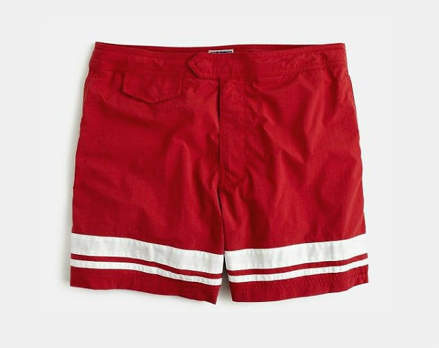 J. Crew 6.5” Tab Swim Short in Harbor Stripe