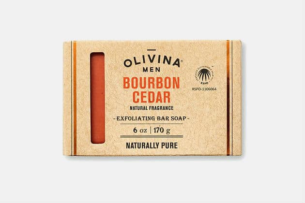 Olivina Men Bourbon Cedar Bar Soap