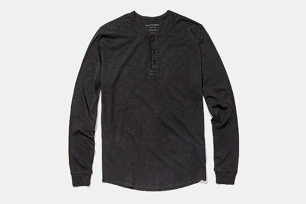 Black Thermal Henley - Buck Mason- Modern American Classics