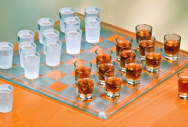 Checkers Shot Glasses