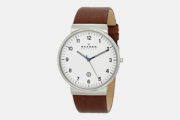 Skagen Ancher Leather Watch