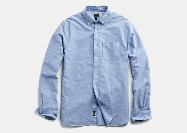 Todd Snyder Japanese Selvedge Oxford Shirt in Blue