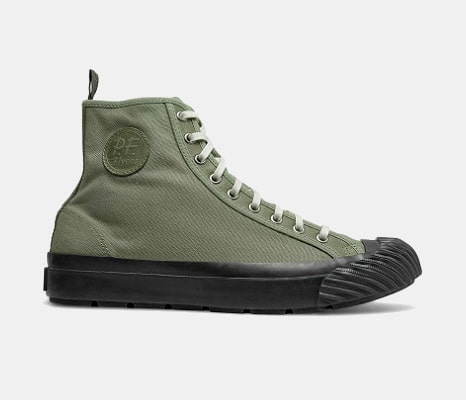 Todd Snyder x P.F. Flyers Grounder Hi-Top in Olive