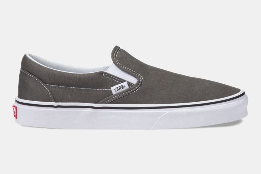 gray slide on vans