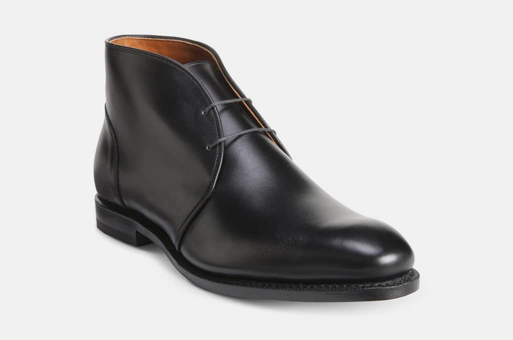 mens leather chukka boots black