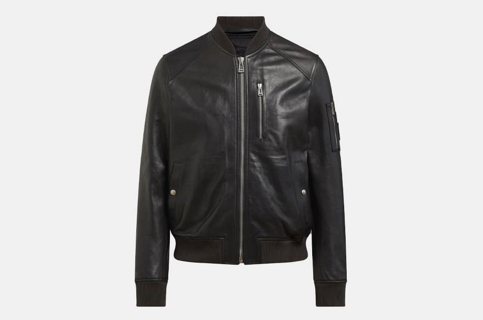 timberland leather bomber jacket