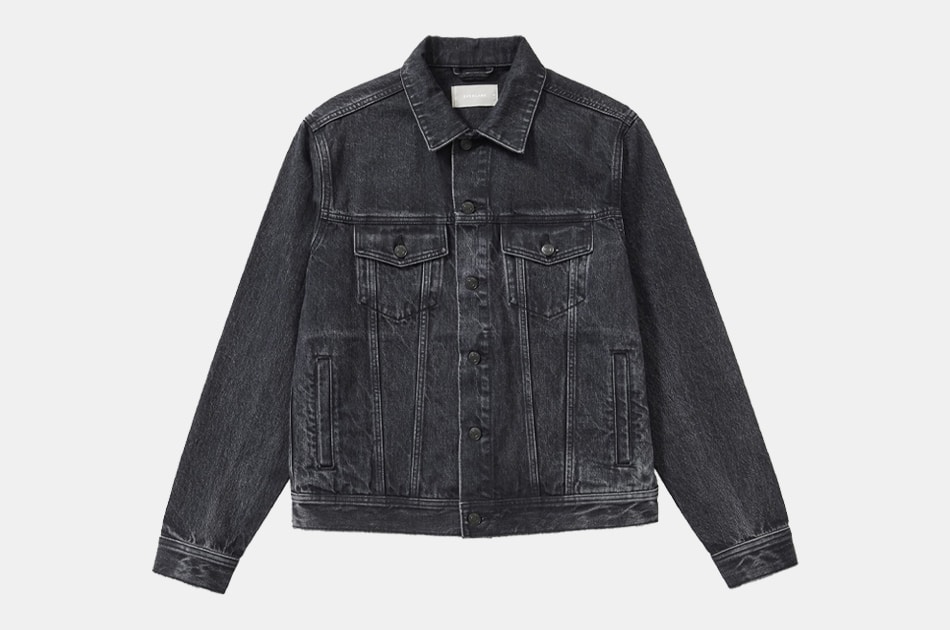 gap leather trucker jacket