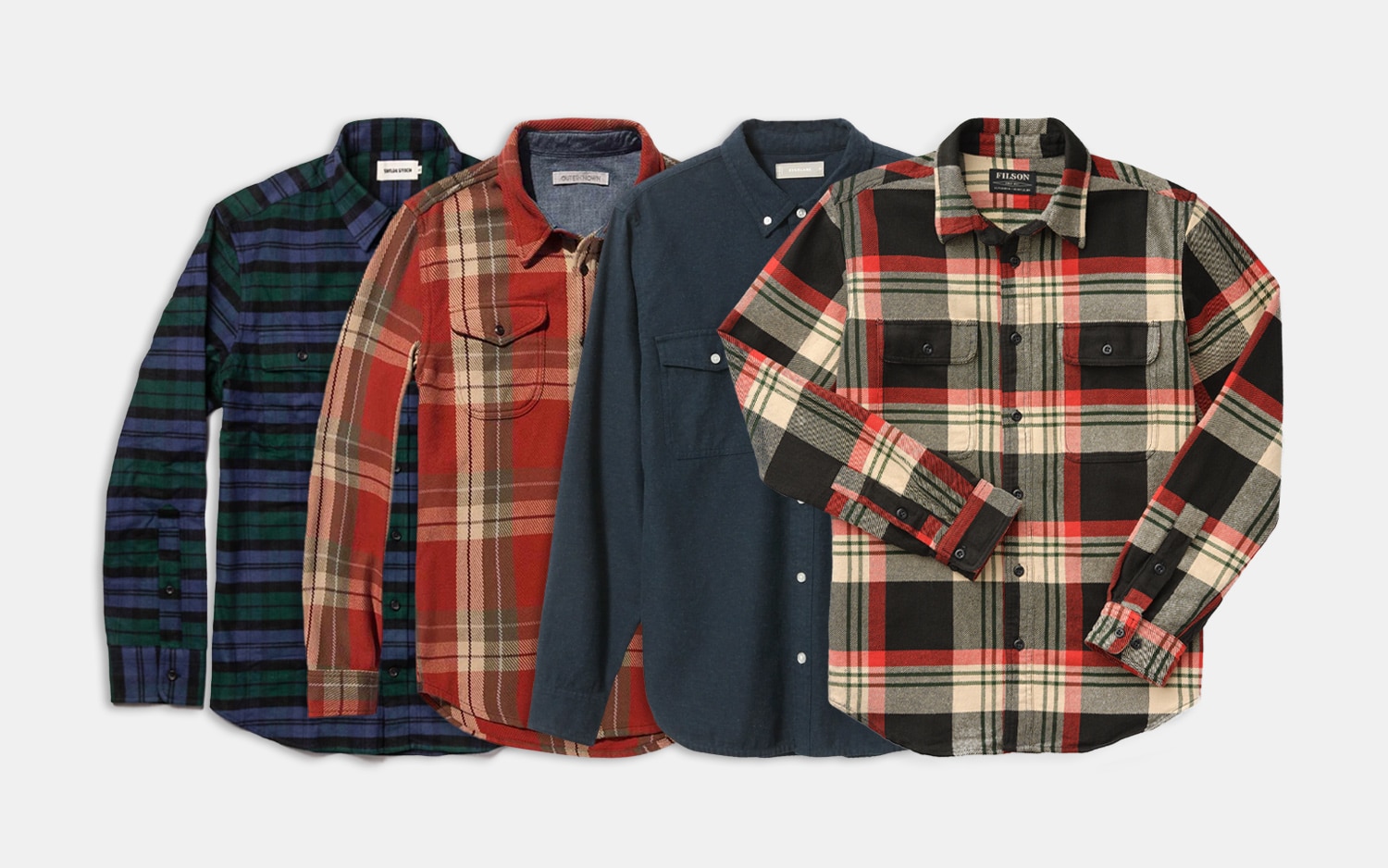 slim fit flannel mens