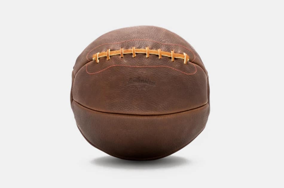 Handsome Dan Leather Medicine Ball