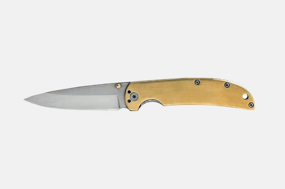 Taylor Stitch Drop Point Knife in Brass