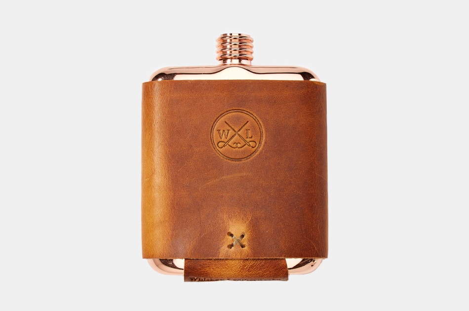 Whiskey Leatherworks Clark Fork Copper Flask