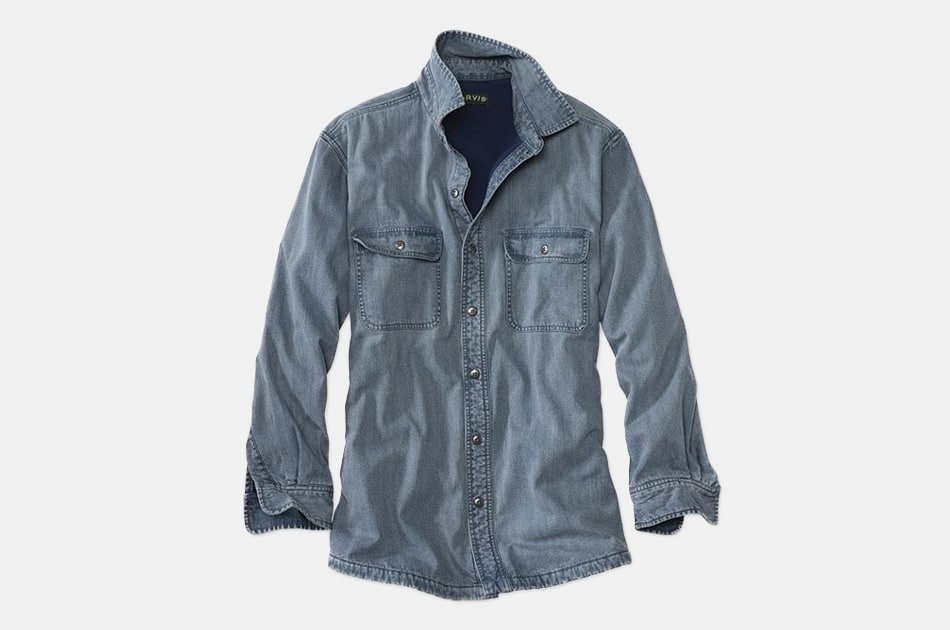 flannel lined denim shirts for men