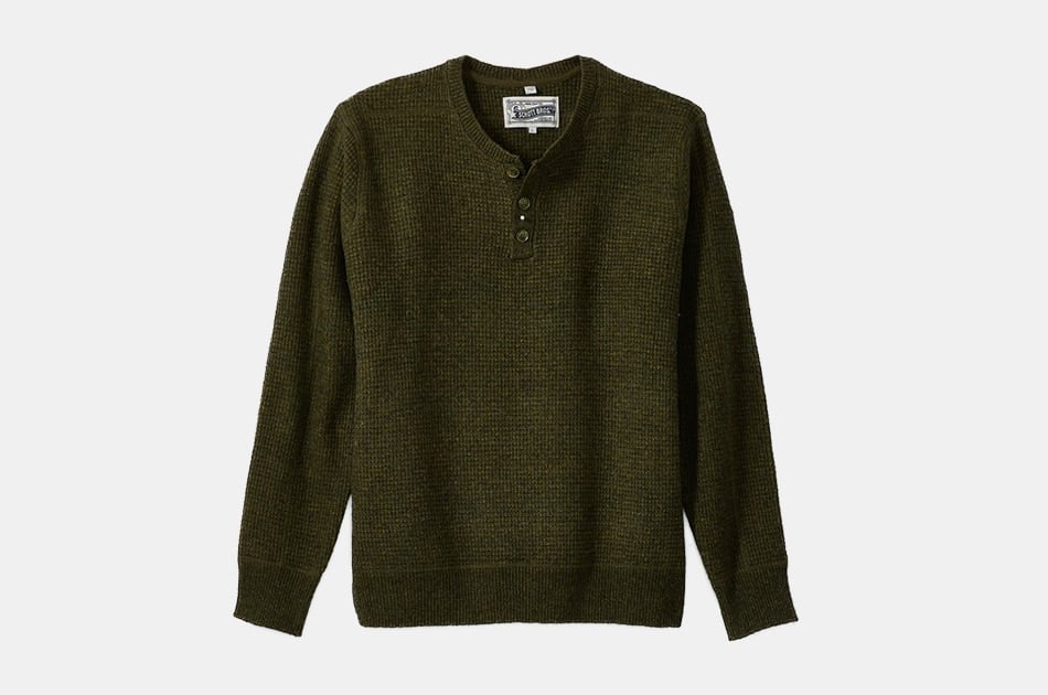 Schott Button Henley Sweater