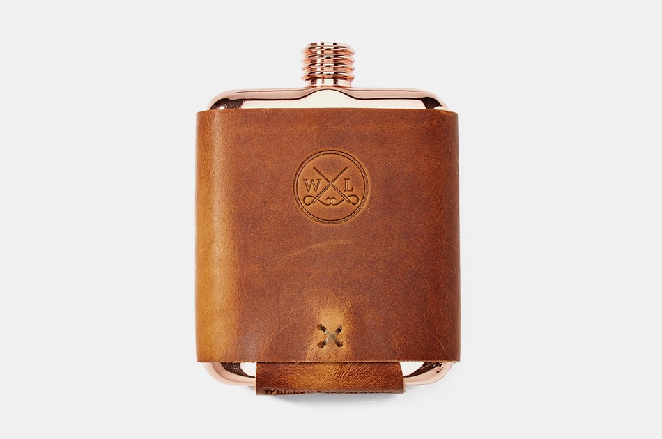 Whiskey Leatherworks Clark Fork Copper Flask