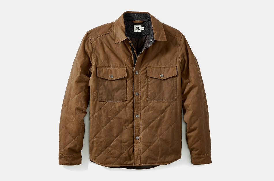 Quilted Waxed Shirt Jacket