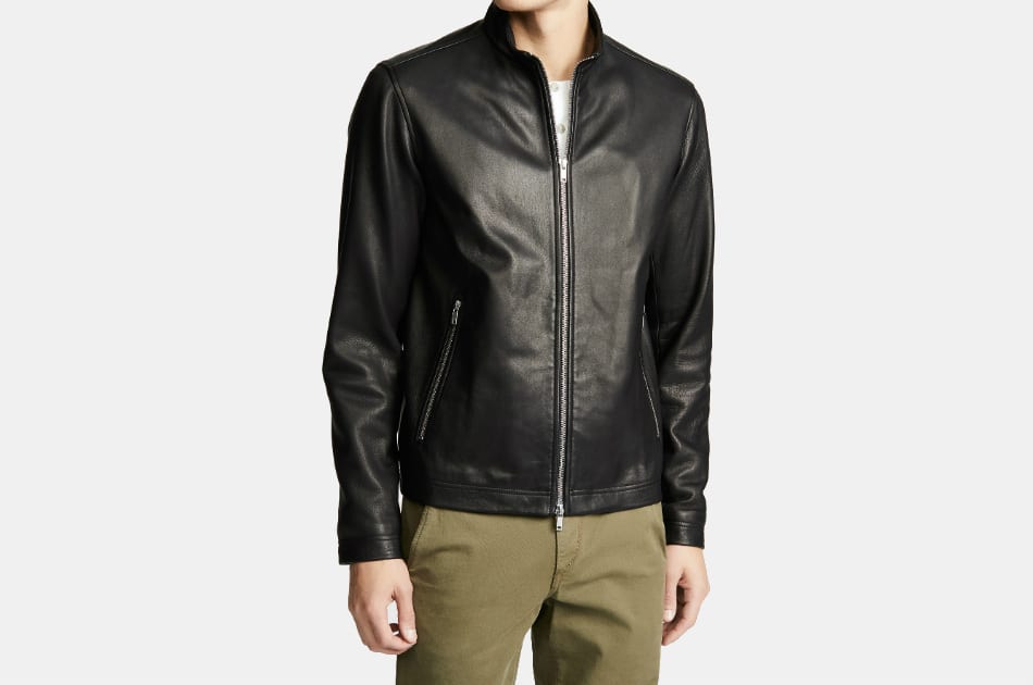 theory leather jacket mens