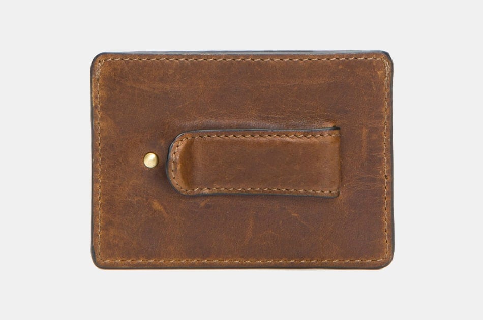 mens card holder with money clip