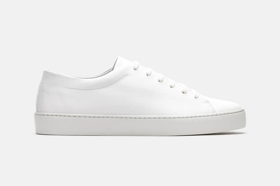 all white casual sneakers