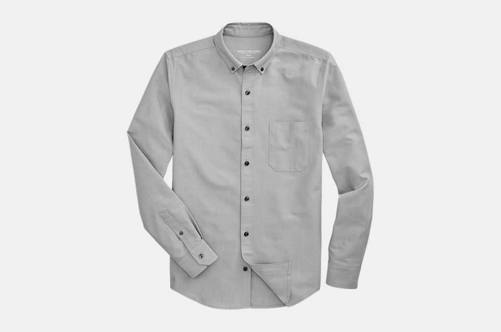 White Royal Oxford Slim Fit Shirt in Pure Cotton Traveller