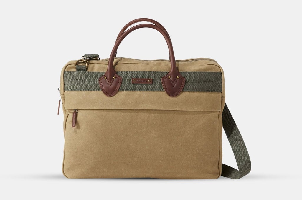 L.L. Bean Waxed Canvas Briefcase